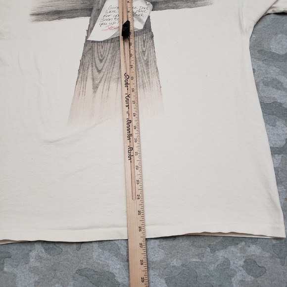 Vintage Religious Delta Shirt Mens Large Beige Short Sleeve Single Stitch USAk - Picture 11 of 12